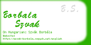 borbala szvak business card