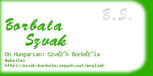 borbala szvak business card